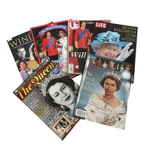 A lot of Special Edition Royal family magazines about Queen Elizabeth and others